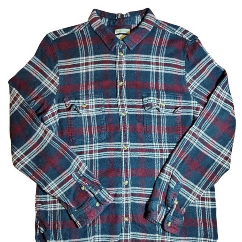 American Eagle Outfitters‎ Flannel Shirt Mens XXL Slim Fit Plaid outdoor hike